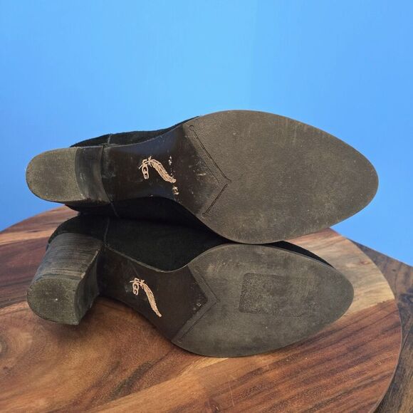 UGG Boots Analise Ankle Boot Women's 9.5 Suede Upper Sheepskin Block Heel Black - Picture 7 of 13